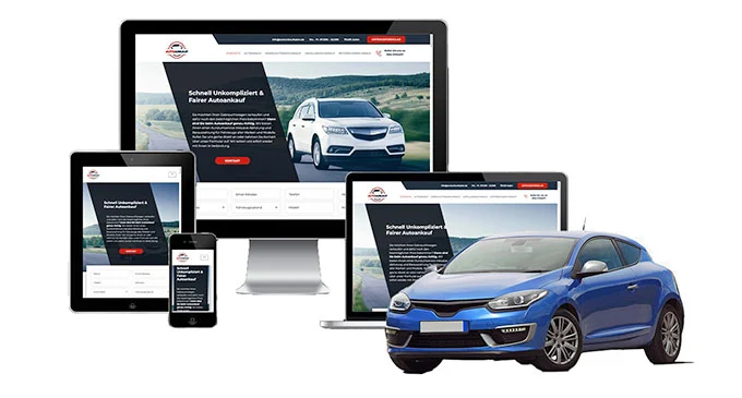 ankauf mobil Ankaufseite mobil – Autoankauf Saalfeld/Saale mit rotem PKW